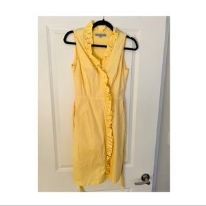 Butter Yellow Antonio Melani Ruffle Wrap Dress